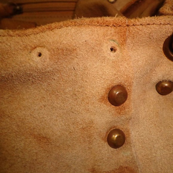 Free People Mojave Messenger Bag Leather Distressed Tan Adj Strap - Picture 10 of 14